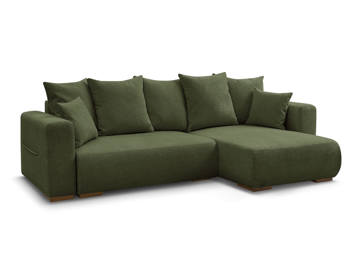Canapé d'angle convertible réversible coffre SIDONIE tissu chiné