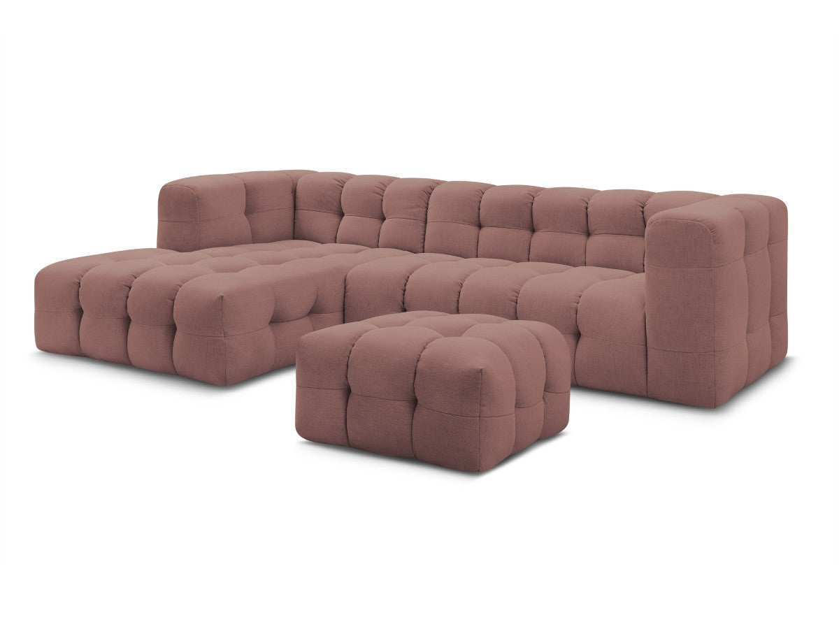 Canapé d'angle fixe CLOUD avec pouf