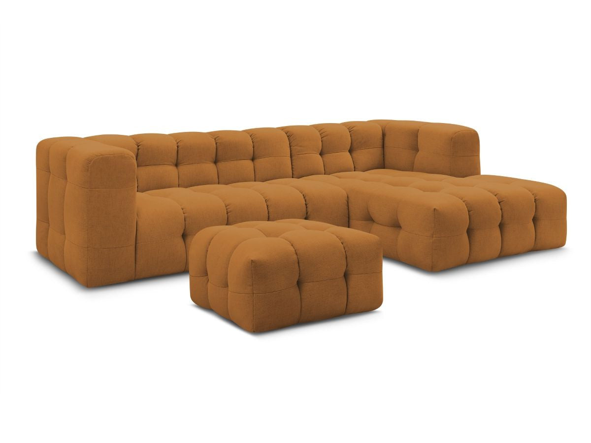 Canapé d'angle fixe CLOUD avec pouf
