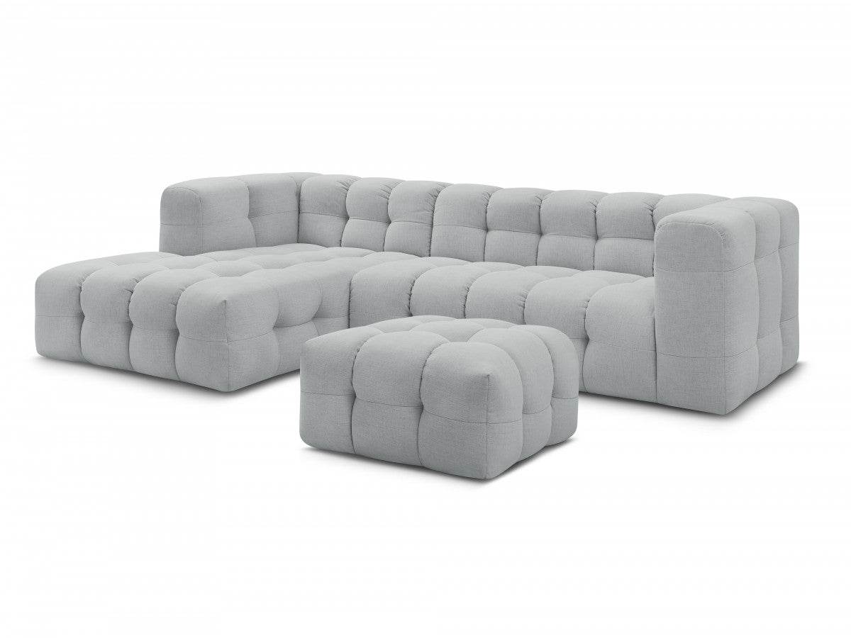 Canapé d'angle fixe CLOUD avec pouf