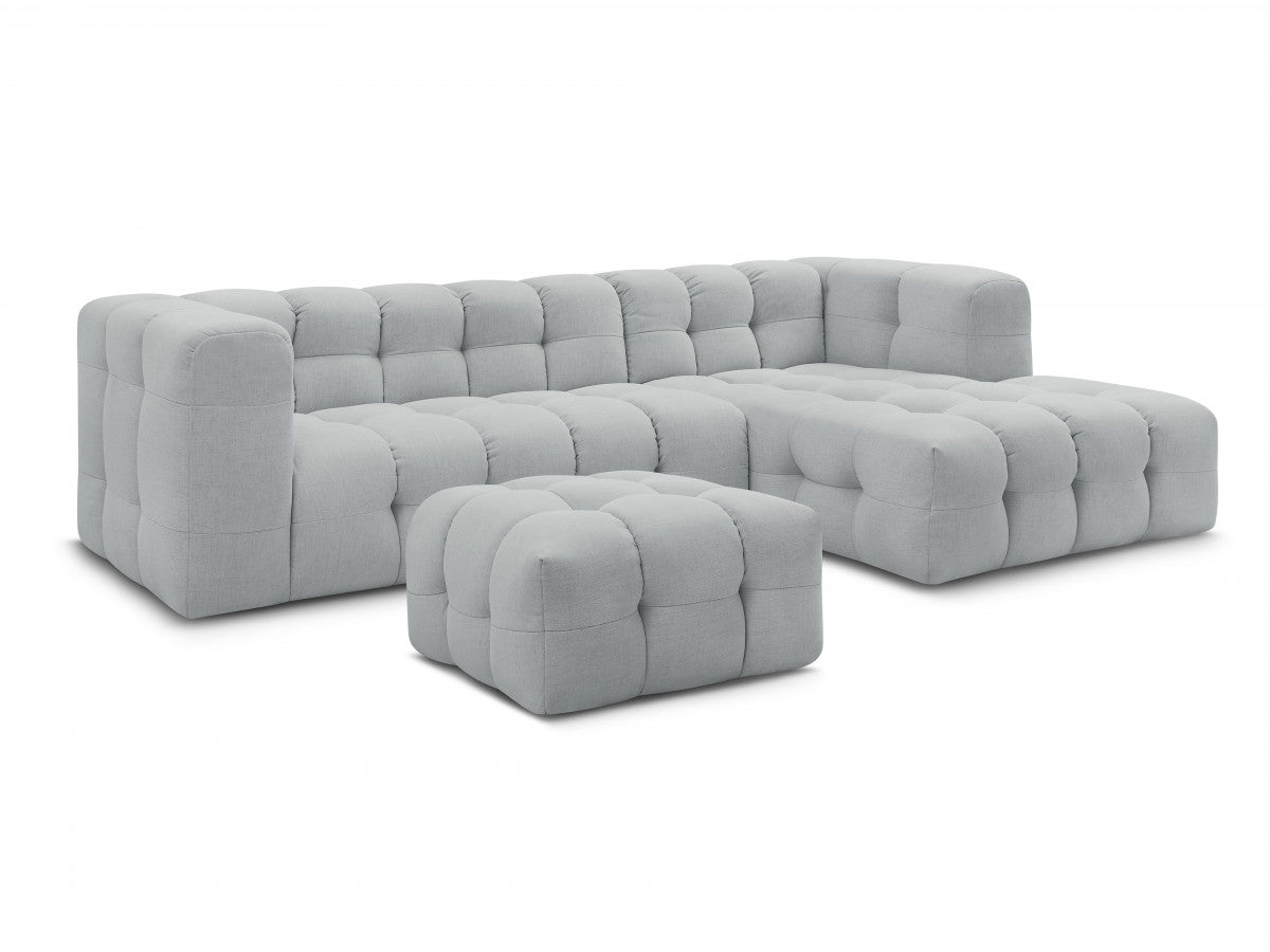 Canapé d'angle fixe CLOUD avec pouf
