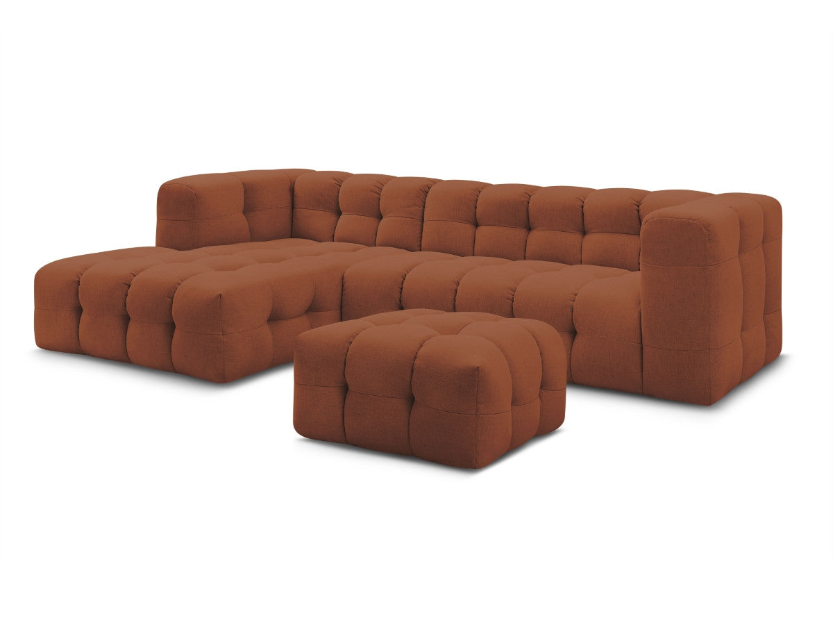 Canapé d'angle fixe CLOUD avec pouf