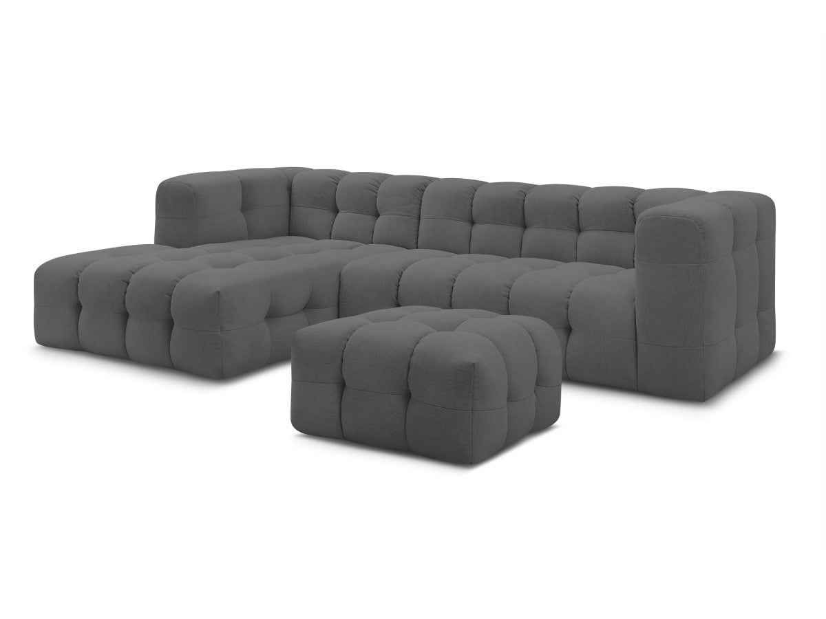 Canapé d'angle fixe CLOUD avec pouf