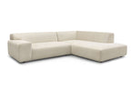 Canapé d'angle fixe compact LAVENA tissu velours
