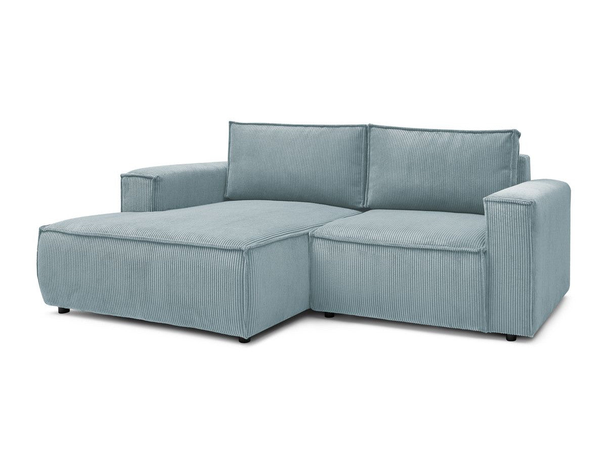 Canapé d'angle fixe compact NIHAD velours côtelé