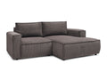 Canapé d'angle fixe compact NIHAD velours côtelé