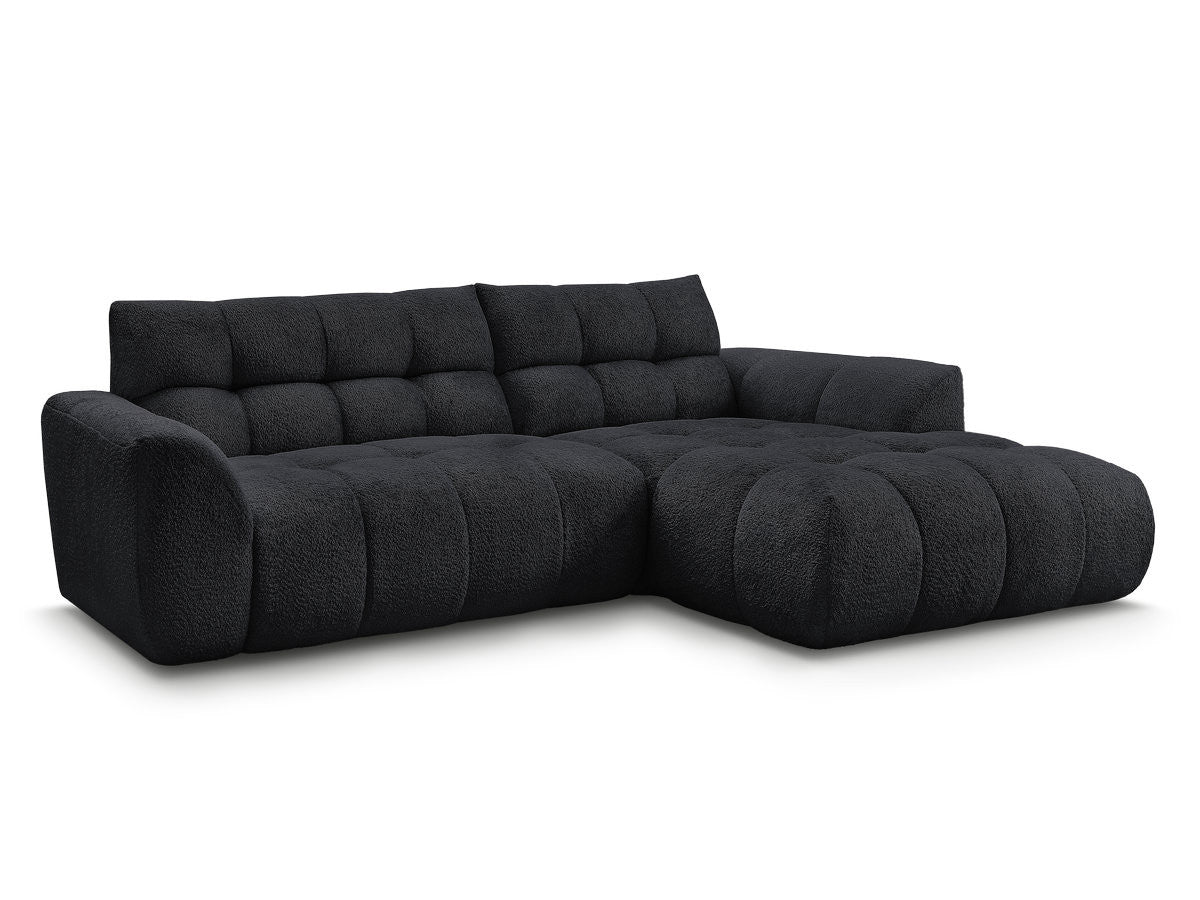 Canapé d'angle fixe JAYA tissu chenille