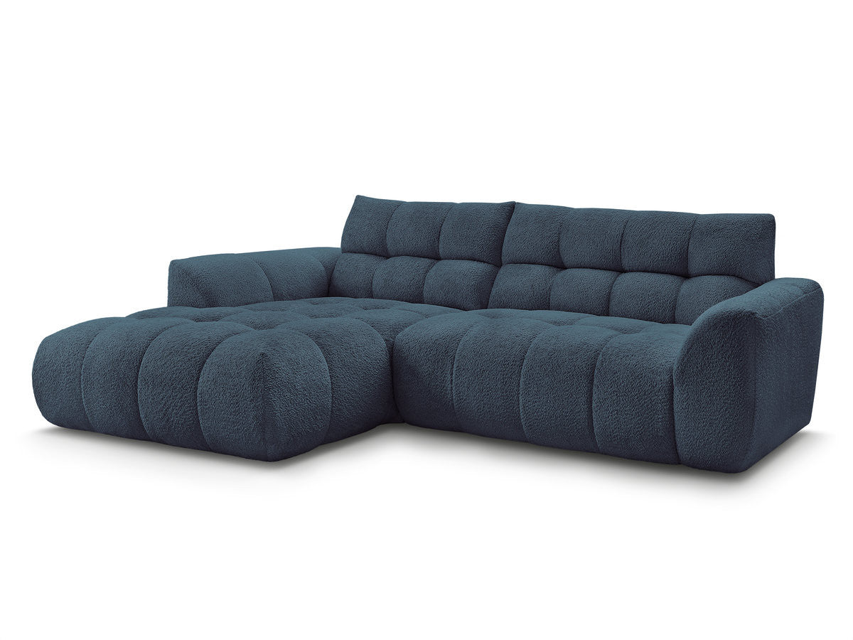 Canapé d'angle fixe JAYA tissu chenille