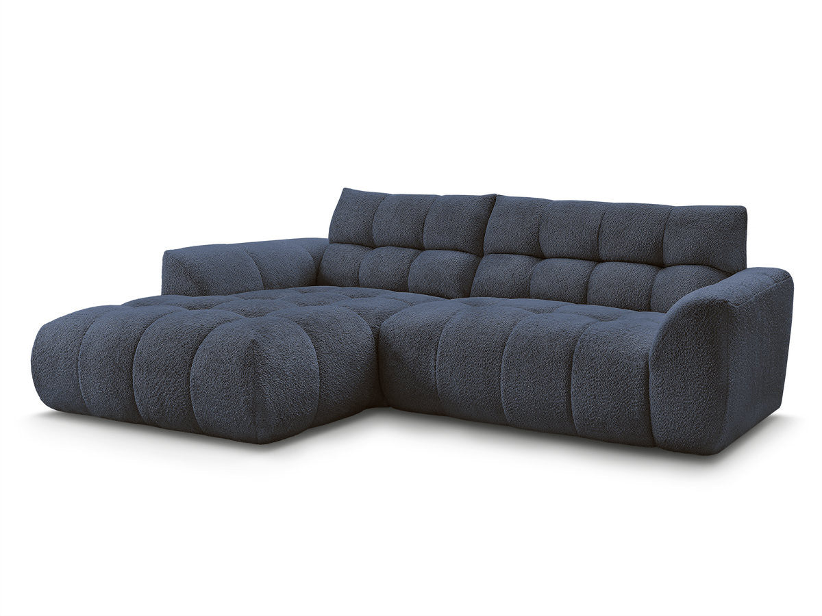 Canapé d'angle fixe JAYA tissu chenille