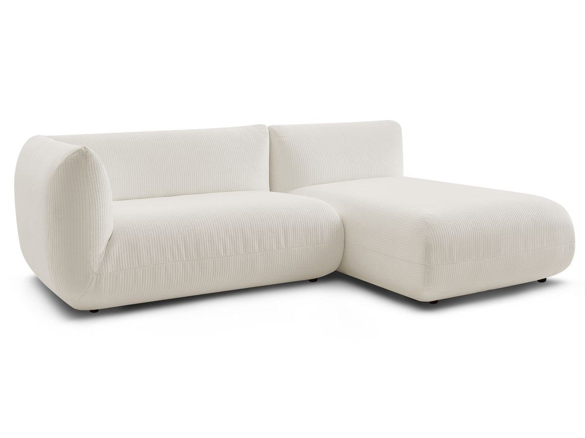 Canapé d'angle fixe LECOMTE avec 1 chauffeuse 150 cm avec accoudoir et 1 méridienne sans accoudoir