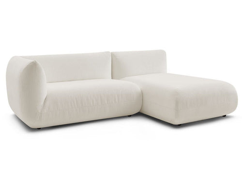 Canapé d'angle fixe LECOMTE avec 1 chauffeuse 150 cm avec accoudoir et 1 méridienne sans accoudoir
