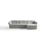 Canapé d'angle fixe MARBLE tissu chiné