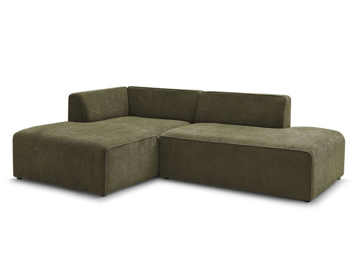 Canapé d'angle fixe MEGEVE tissu texturé