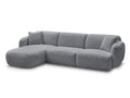Canapé d'angle fixe modulable ANDA tissu chenille