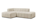Canapé d'angle fixe modulable ANNECY tissu bouclette