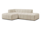 Canapé d'angle fixe modulable ANNECY tissu bouclette
