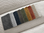 Canapé d'angle fixe modulable ANNECY tissu bouclette