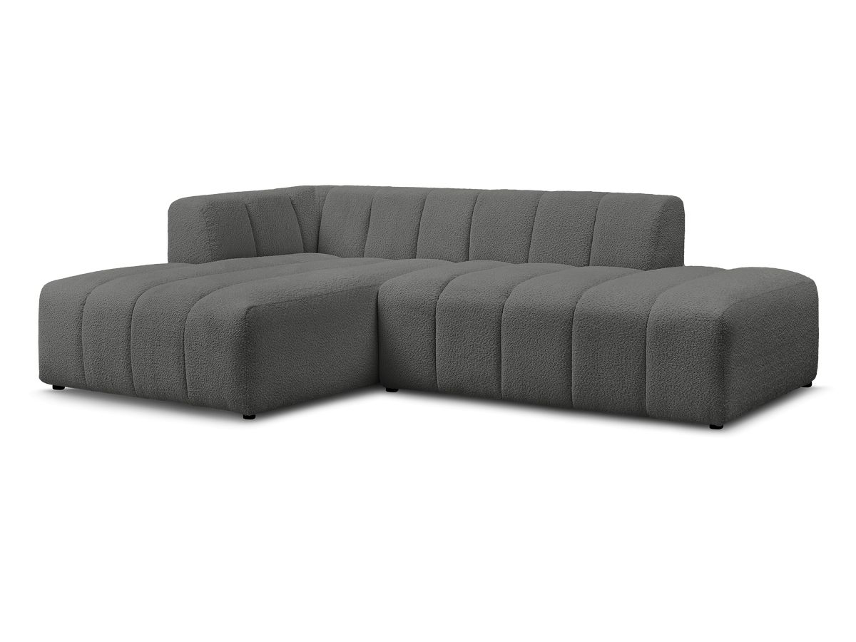 Canapé d'angle fixe modulable ANNECY tissu bouclette