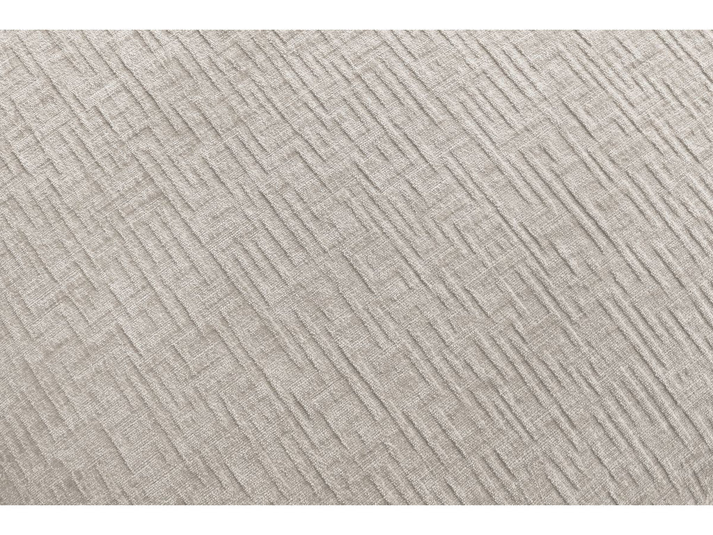 Canapé d'angle fixe modulable JEANNE tissu texturé avec 4 chauffeuses, 1 angle et 1 pouf