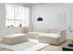 Canapé d'angle fixe modulable MEGEVE tissu chiné avec pouf