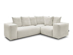 Canapé d'angle fixe modulable VOLTAIRE avec 1 chauffeuse 2 places, 1 angle et 1 chauffeuse 1 place tissu chiné