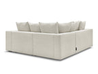 Canapé d'angle fixe modulable VOLTAIRE avec 1 chauffeuse 2 places, 1 angle et 1 chauffeuse 1 place tissu chiné