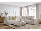 Canapé d'angle fixe modulable VOLTAIRE avec 2 chauffeuses 2 places, 1 angle, 1 chauffeuse 1 place et 1 pouf