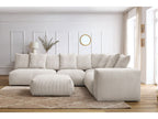 Canapé d'angle fixe modulable VOLTAIRE avec 2 chauffeuses 2 places, 1 angle, 1 chauffeuse 1 place et 1 pouf