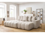 Canapé d'angle fixe MONT-BLANC tissu avec pouf