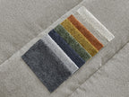Canapé d'angle fixe SIERRA tissu texturé avec pouf