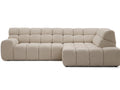 Canapé d'angle L convertible avance-recule électrique ANDRE tissu texturé
