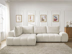 Canapé d'angle L convertible coffre EVEREST tissu texturé