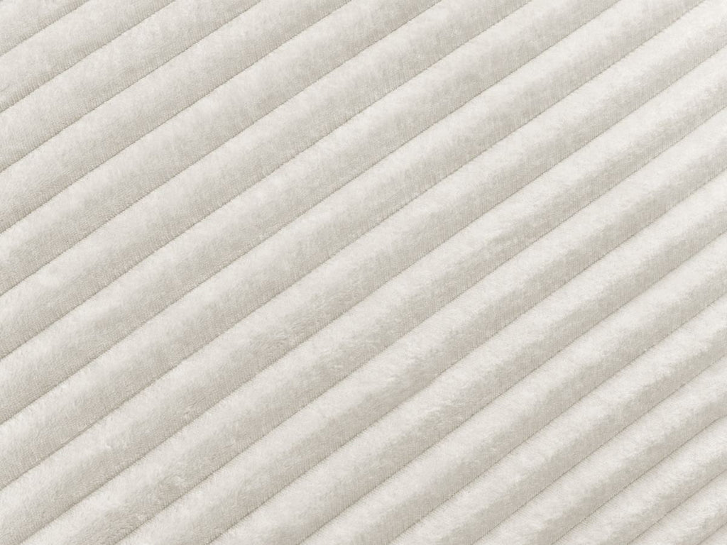 Canapé d'angle L convertible coffre LUCIEN gros côtelé doux avec pouf