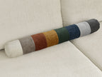 Canapé d'angle L convertible coffre LUCIEN tissu lisse avec pouf