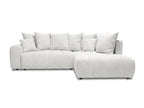 Canapé d'angle L convertible coffre ROXELANE tissu bouclette