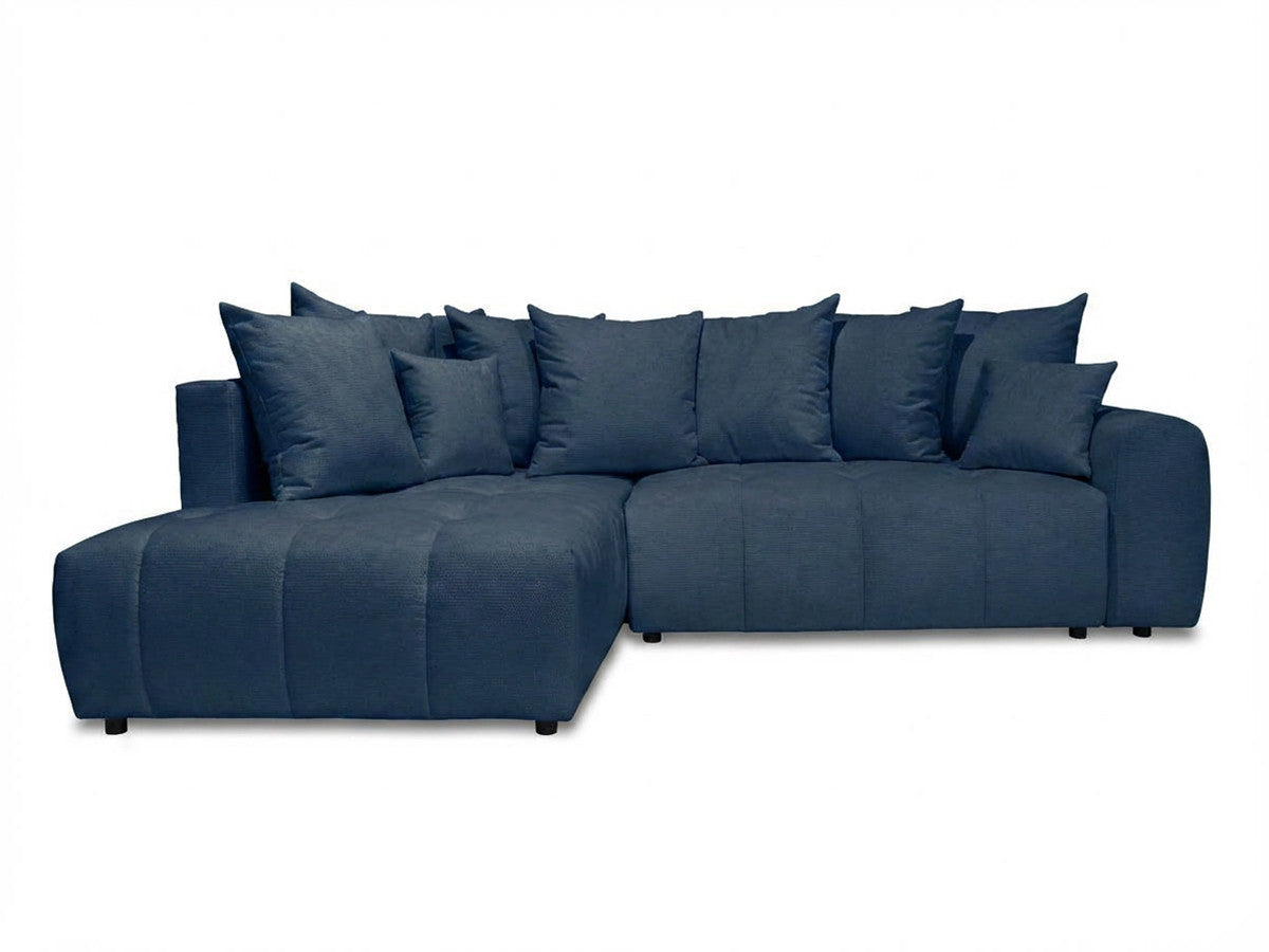 Canapé d'angle L convertible coffre ROXELANE tissu chiné
