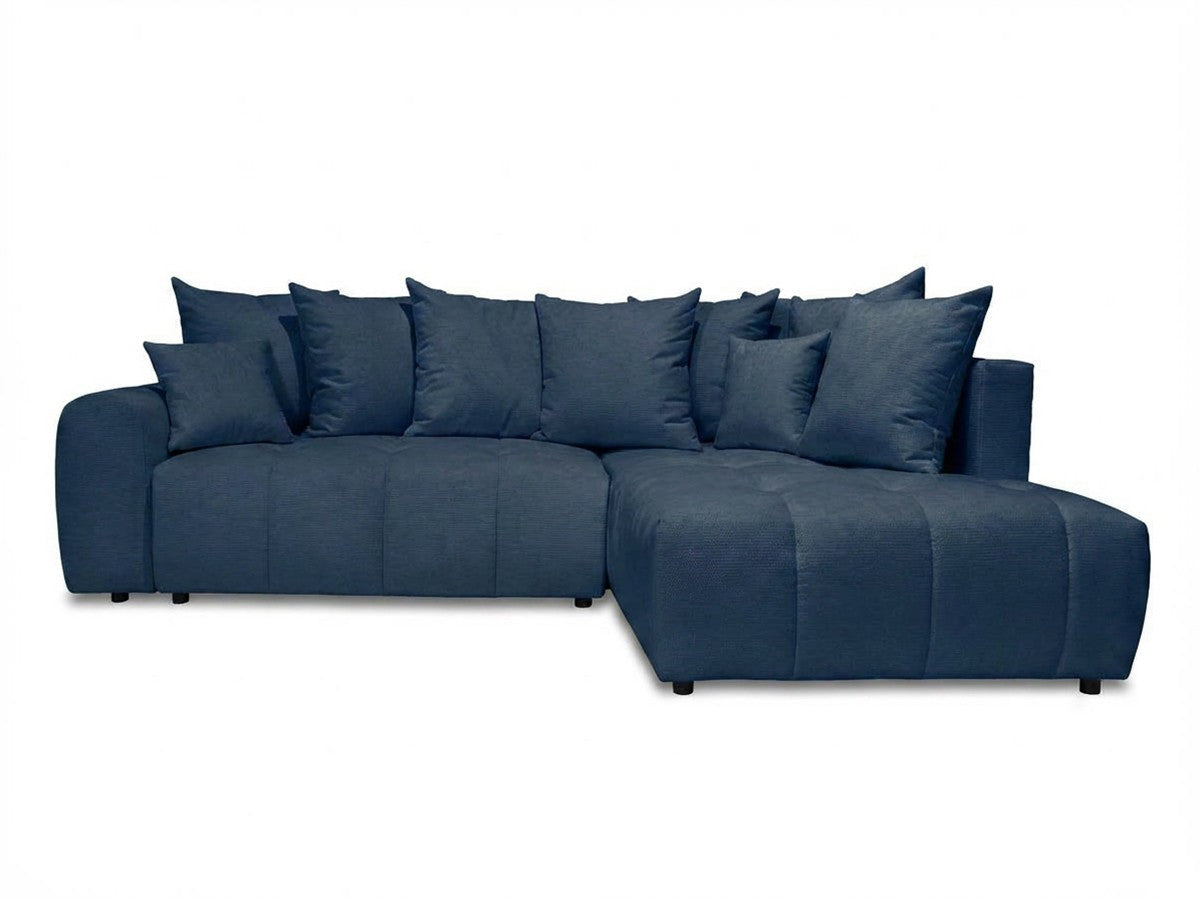 Canapé d'angle L convertible coffre ROXELANE tissu chiné