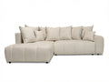 Canapé d'angle L convertible coffre ROXELANE tissu chiné