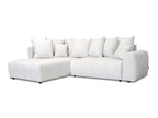 Canapé d'angle L convertible coffre ROXELANE tissu chiné