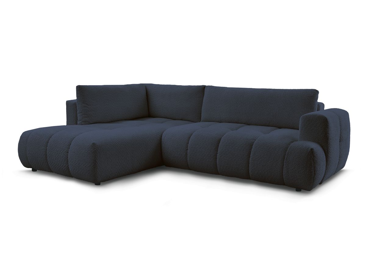 Canapé d'angle L convertible FUJI tissu bouclette