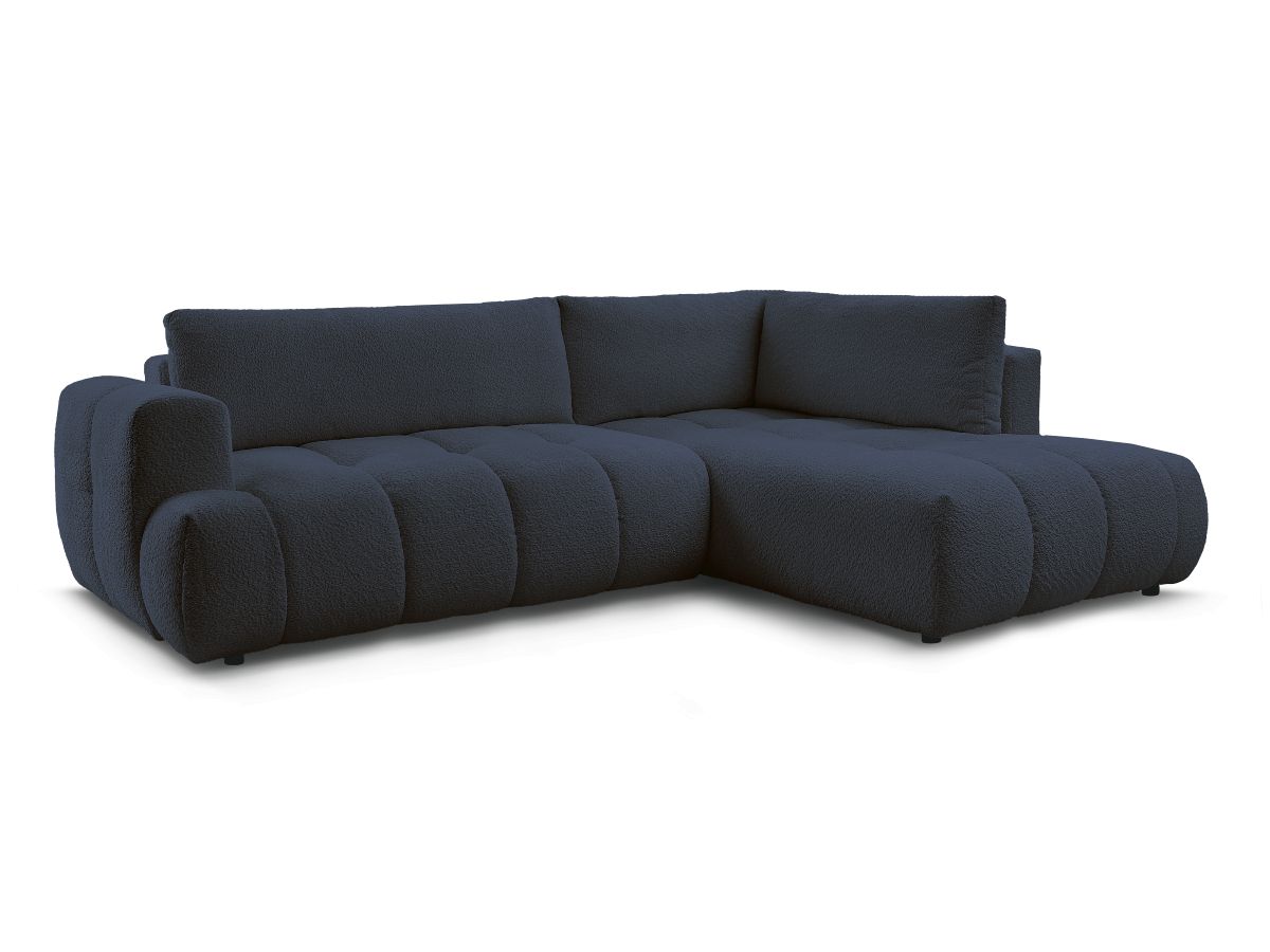 Canapé d'angle L convertible FUJI tissu bouclette