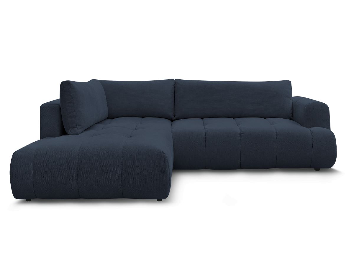 Canapé d'angle L convertible FUJI tissu lisse