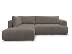 Canapé d'angle L convertible FUJI tissu lisse