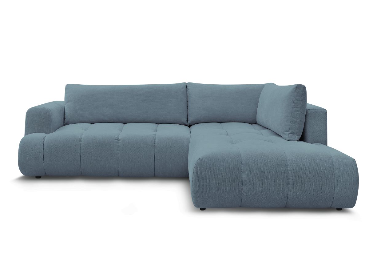 Canapé d'angle L convertible FUJI tissu lisse