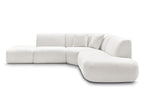 Canapé d'angle L fixe modulable ANDA tissu chenille