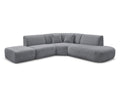 Canapé d'angle L fixe modulable ANDA tissu chenille