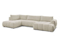 Canapé panoramique convertible FUJI tissu bouclette