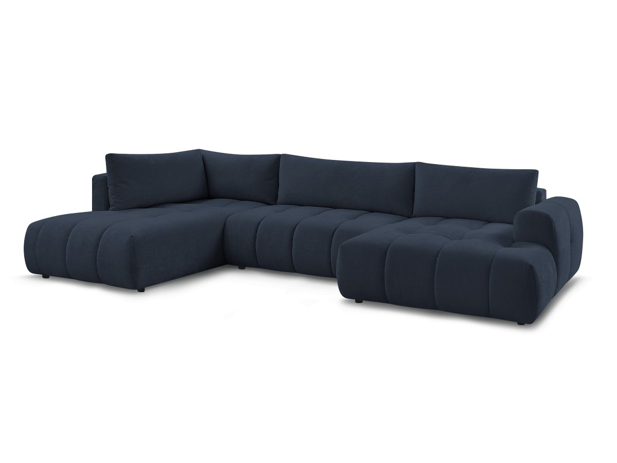 Canapé panoramique convertible FUJI tissu lisse