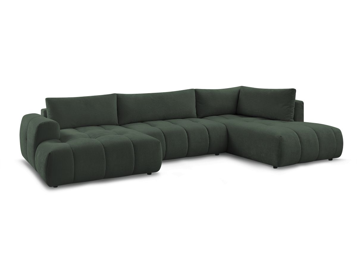 Canapé panoramique convertible FUJI tissu lisse