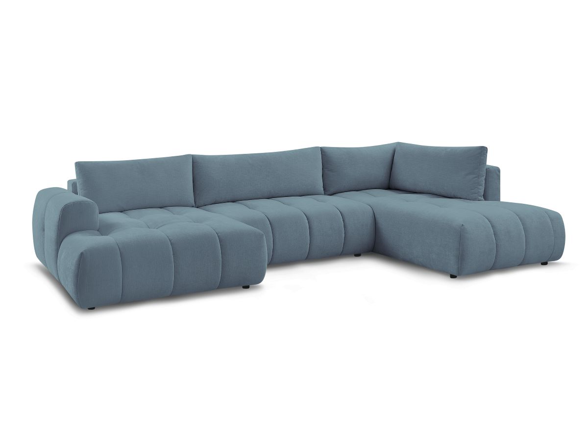 Canapé panoramique convertible FUJI tissu lisse